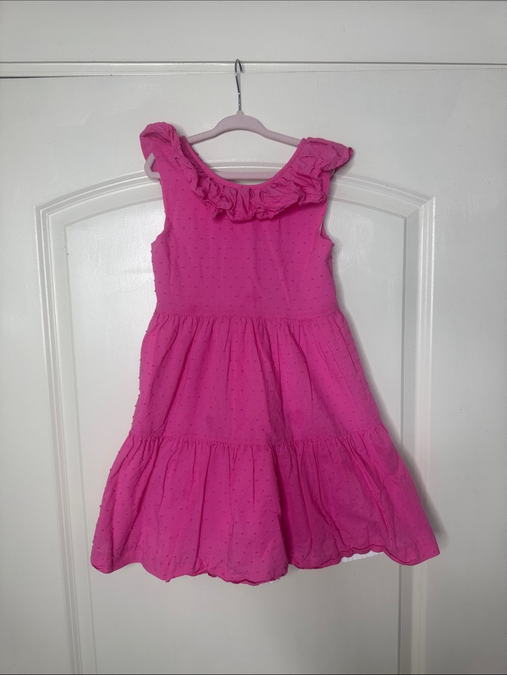 Luli & Me Hot Pink Ruffle-Tier Dress for Girls